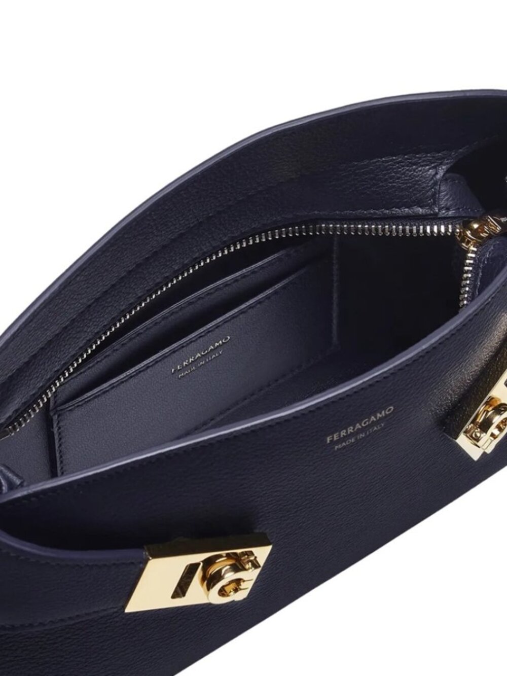 Ferragamo Hug Crossbody Bag Midnite Blue - Picture 3 of 4